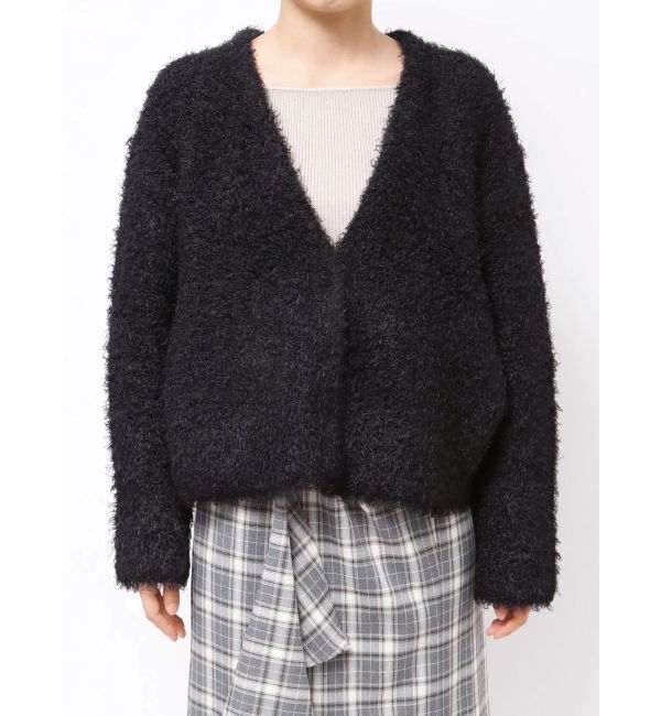 LAGUNAMOON「【WEB限定】ループヤーンセッケツニットブルゾン」|カーディガン|