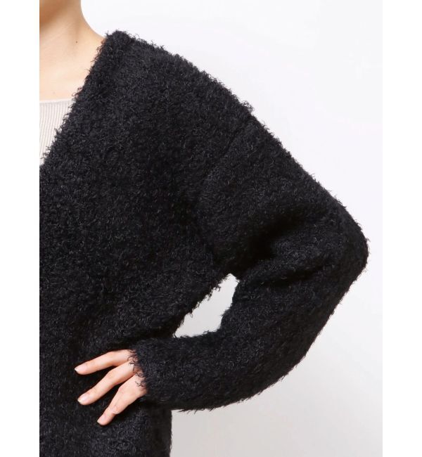 LAGUNAMOON「【WEB限定】ループヤーンセッケツニットブルゾン」|カーディガン|