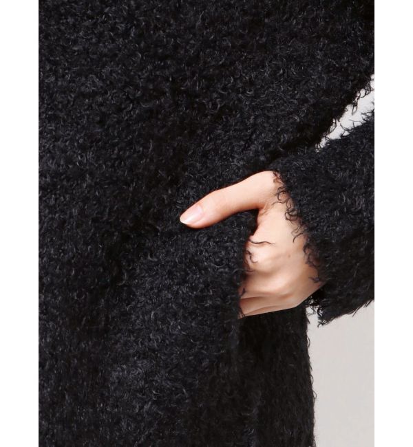 LAGUNAMOON「【WEB限定】ループヤーンセッケツニットブルゾン」|カーディガン|