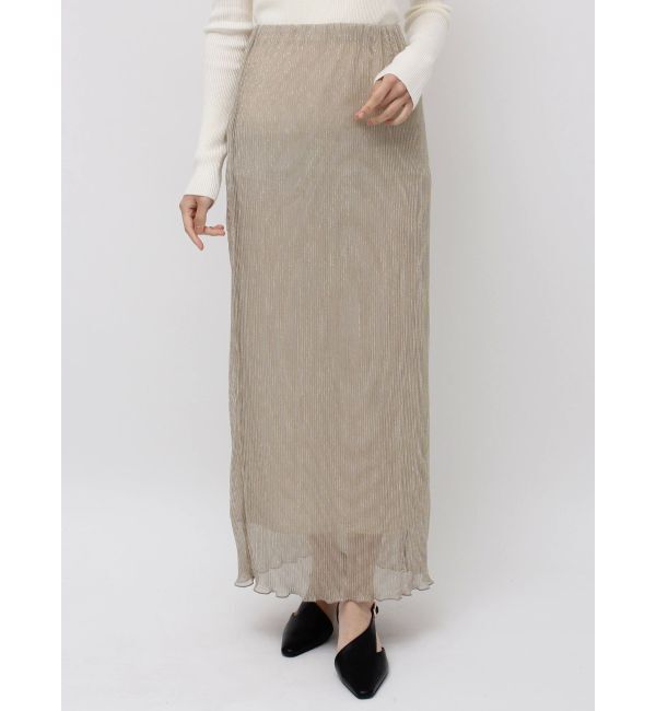 LAGUNAMOON「シアーラメプリーツIラインスカート」|スカート|