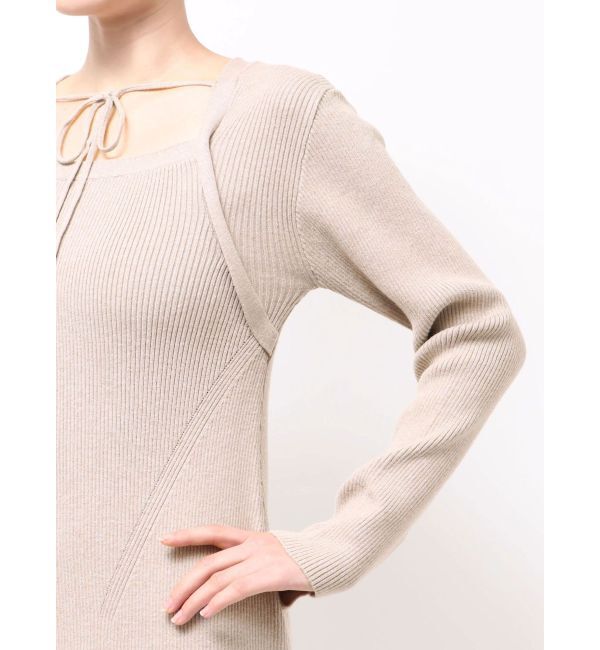 LAGUNAMOON「ボレロレイヤードニットドッキングワンピース」|ワンピース|