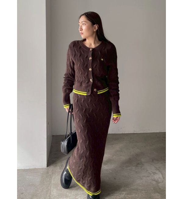 LAGUNAMOON「【POLO BCSコラボ】コットンケーブルニットカーディガンスカートセットアップ」|ワンピース|