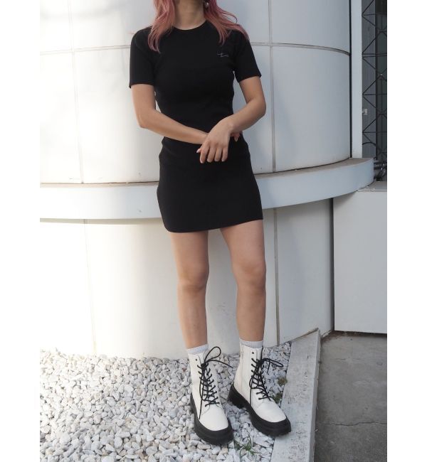 EVRIS「マルチボーダーニットミニワンピース」|ワンピース|