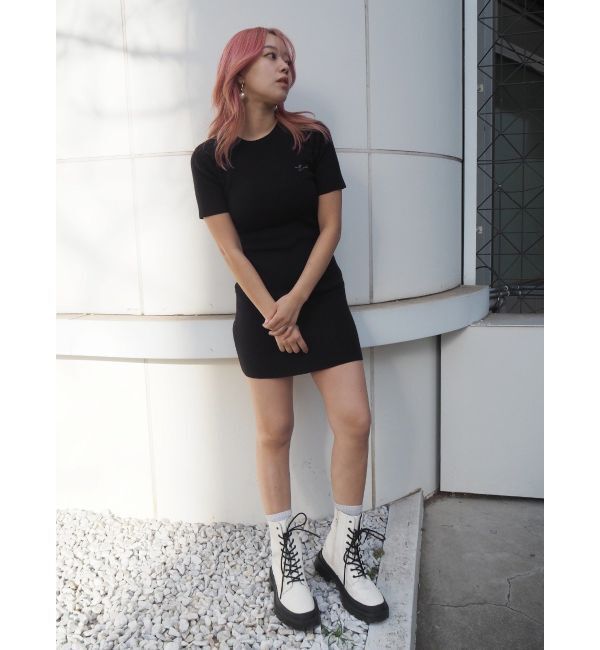 EVRIS「マルチボーダーニットミニワンピース」|ワンピース|