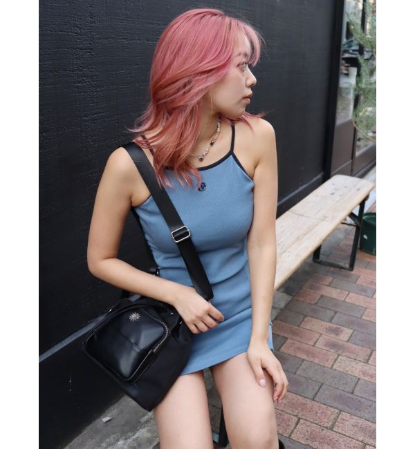 EVRIS「ワンポイントバイカラーミニワンピース」|ワンピース|