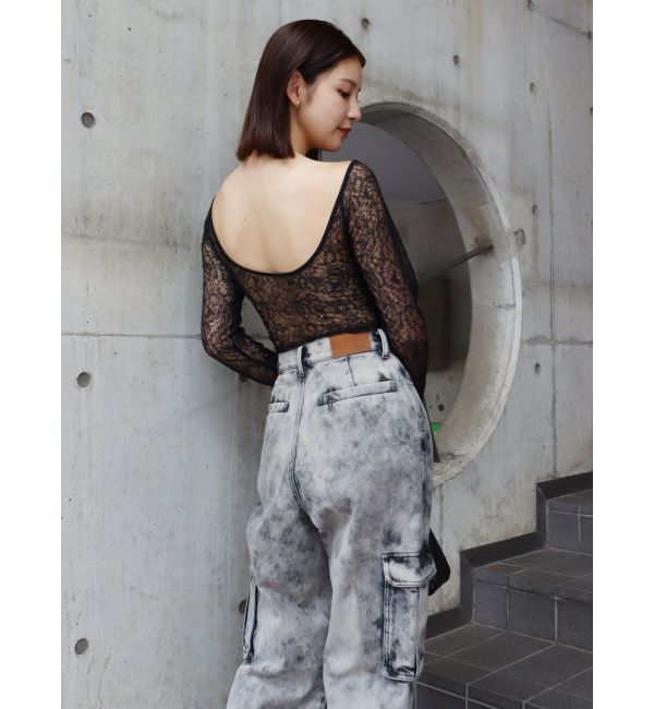 EVRIS「ブリーチデニムカーゴパンツ」|デニム|