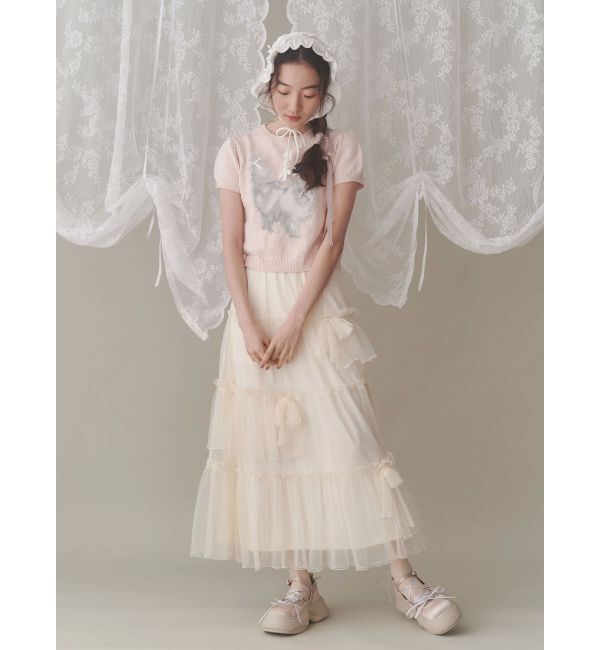 merry jenny「ランダムリボンチュールスカート」|スカート|