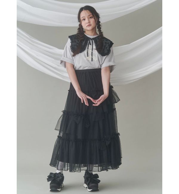 merry jenny「ランダムリボンチュールスカート」|スカート|