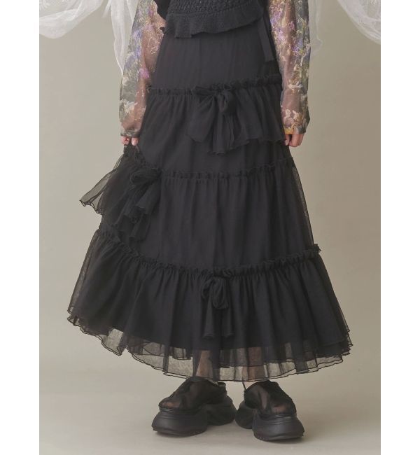 merry jenny「ランダムリボンチュールスカート」|スカート|