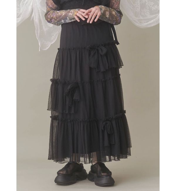 merry jenny「ランダムリボンチュールスカート」|スカート|