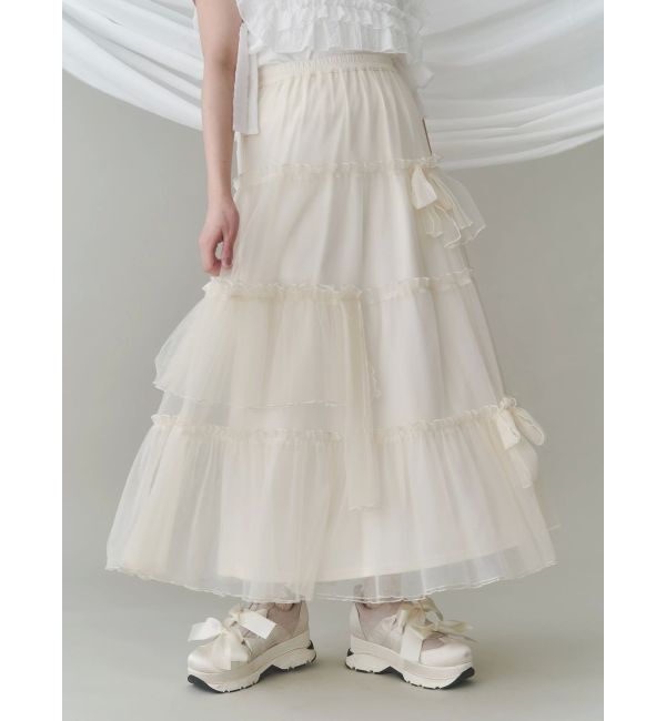 merry jenny「ランダムリボンチュールスカート」|スカート|