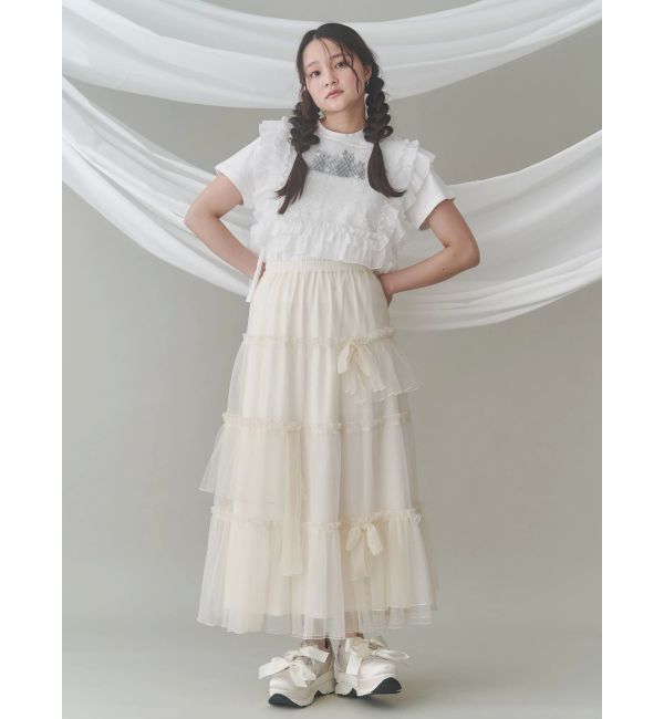 merry jenny「ランダムリボンチュールスカート」|スカート|