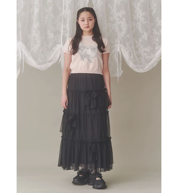 merry jenny「ランダムリボンチュールスカート」|スカート|