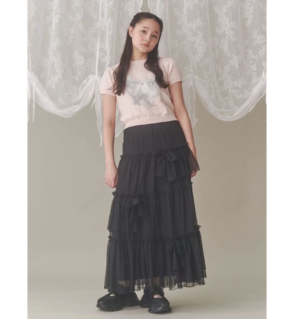 merry jenny「ランダムリボンチュールスカート」|スカート|