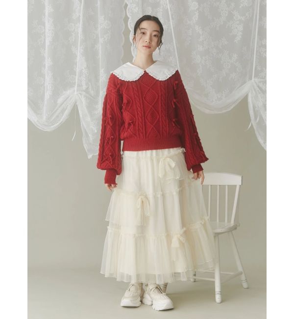 merry jenny「ランダムリボンチュールスカート」|スカート|