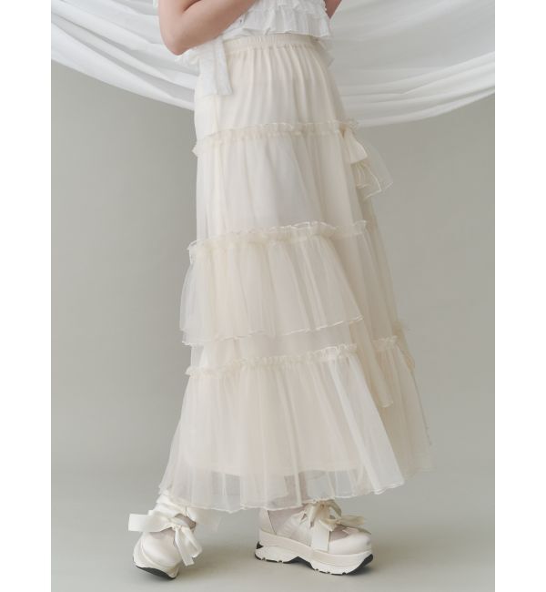 merry jenny「ランダムリボンチュールスカート」|スカート|