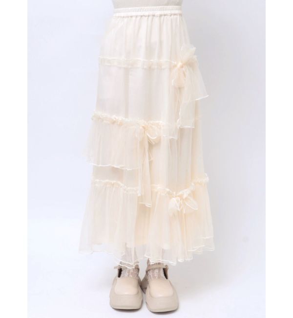merry jenny「ランダムリボンチュールスカート」|スカート|