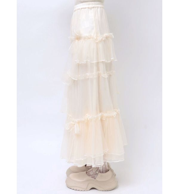 merry jenny「ランダムリボンチュールスカート」|スカート|