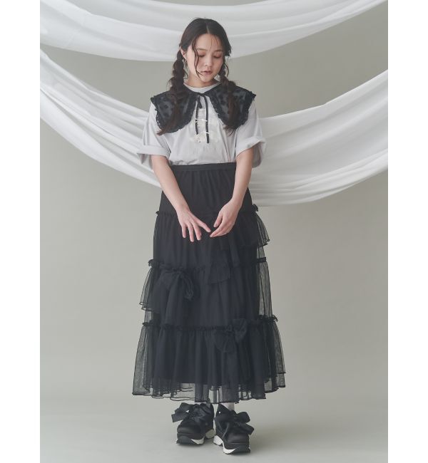 merry jenny「ランダムリボンチュールスカート」|スカート|