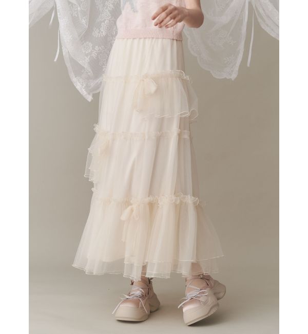 merry jenny「ランダムリボンチュールスカート」|スカート|
