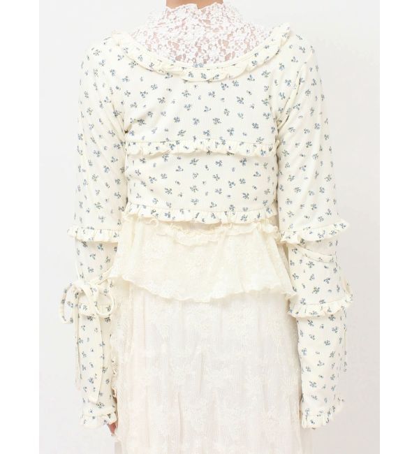 merry jenny「floralフリルリブボレロ」|カーディガン|