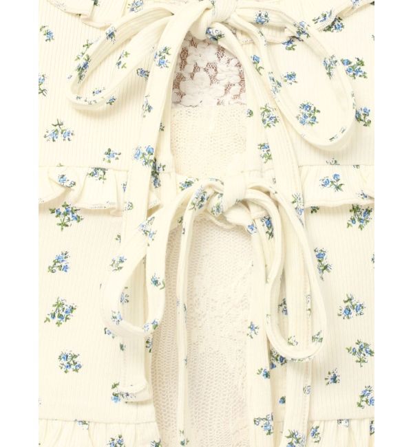 merry jenny「floralフリルリブボレロ」|カーディガン|