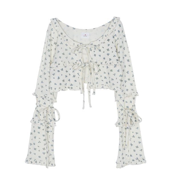 merry jenny「floralフリルリブボレロ」|カーディガン|