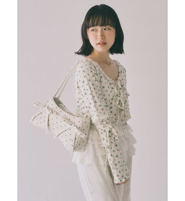 merry jenny「floralフリルリブボレロ」|カーディガン|