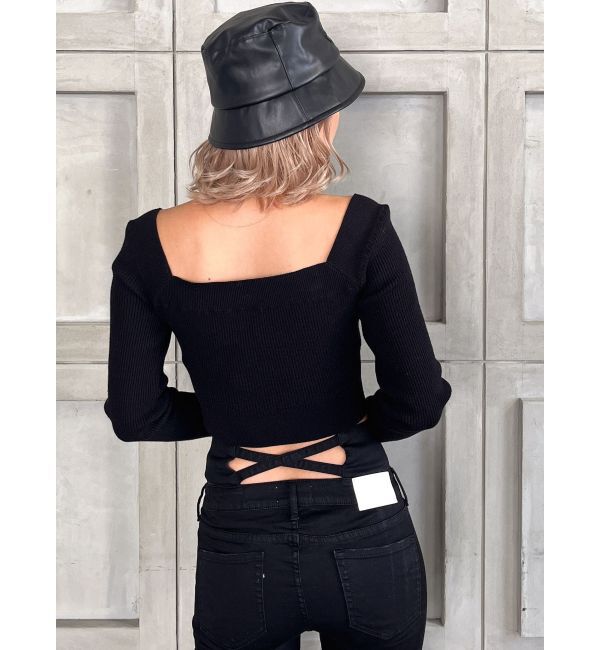 GYDA「2way コンパクト リブニット トップス」|ニット・セーター|