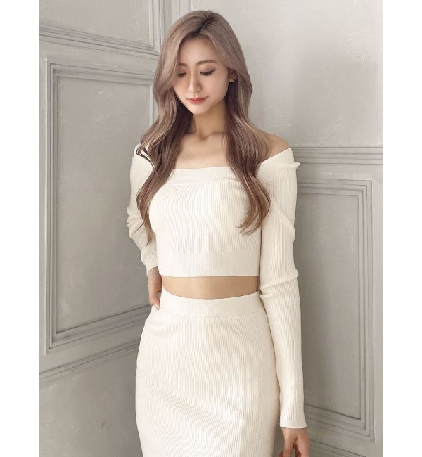 GYDA「2way コンパクト リブニット トップス」|ニット・セーター|