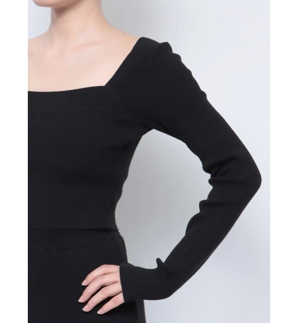 GYDA「2way コンパクト リブニット トップス」|ニット・セーター|