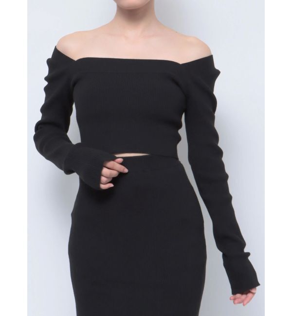 GYDA「2way コンパクト リブニット トップス」|ニット・セーター|