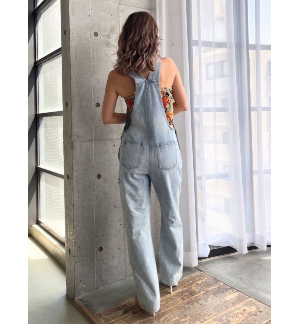 GYDA「ダメージLOOSE デニムサロペット」|オールインワン|