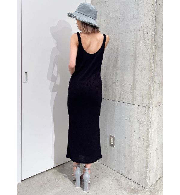 GYDA「TWISTショルダーストラップソフトタッチロングワンピース」|ワンピース|