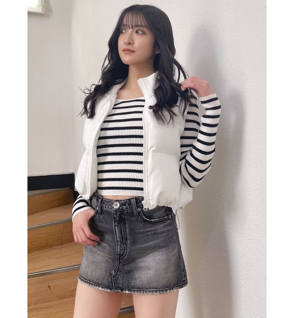 GYDA「クルーネックリブニットトップス」|ニット・セーター|