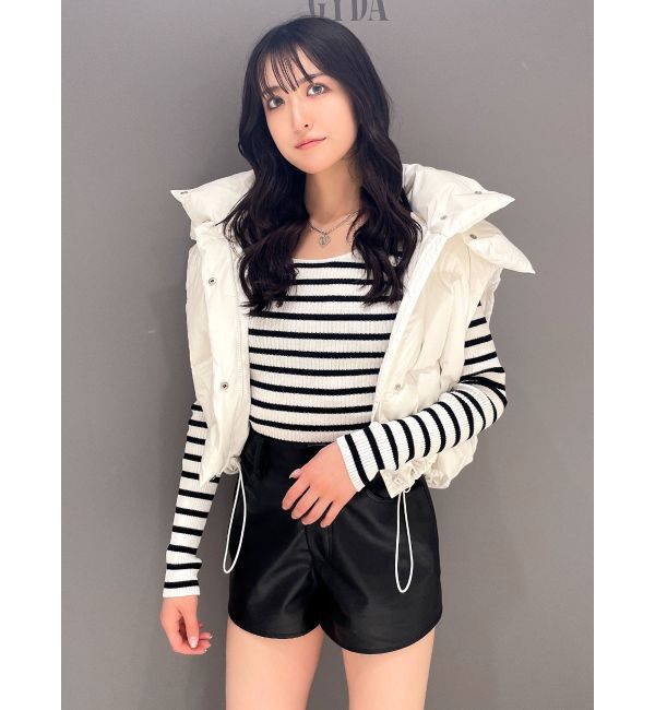 GYDA「クルーネックリブニットトップス」|ニット・セーター|