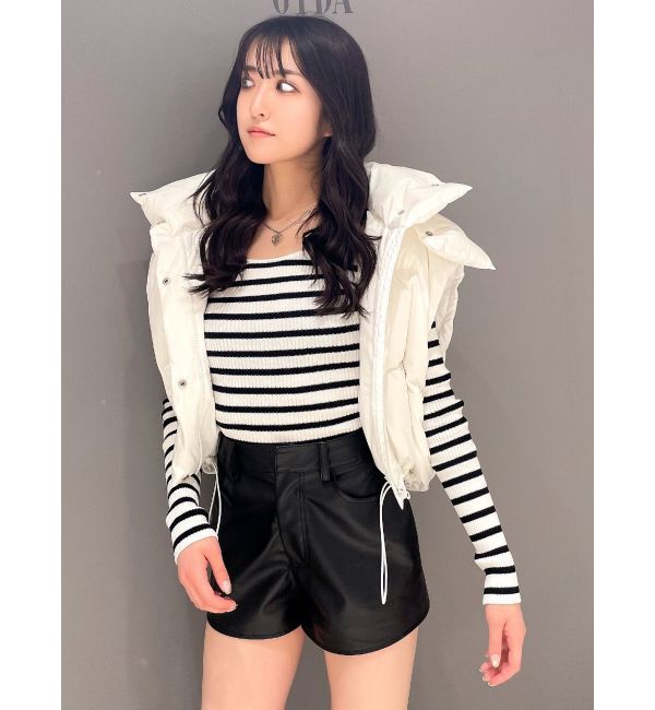 GYDA「クルーネックリブニットトップス」|ニット・セーター|