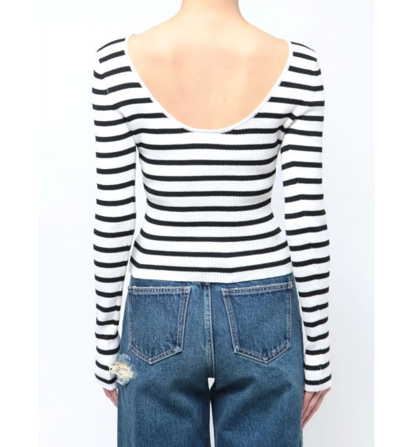 GYDA「クルーネックリブニットトップス」|ニット・セーター|