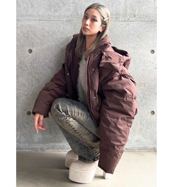 GYDA「GYGY embroideryダウンコート」|ダウン|