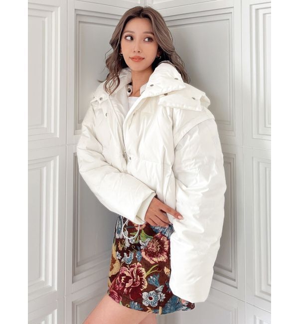 GYDA「GYGY embroideryダウンコート」|ダウン|