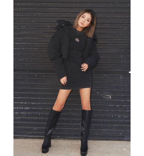 GYDA「GYGY embroideryダウンコート」|ダウン|