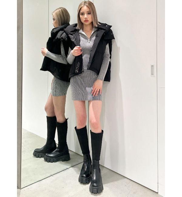 GYDA「GYGY embroideryダウンコート」|ダウン|