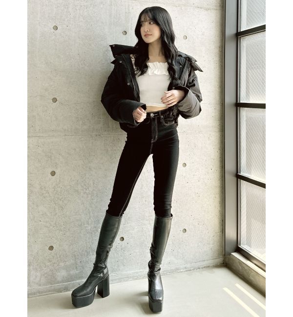 GYDA「GYGY embroideryダウンコート」|ダウン|