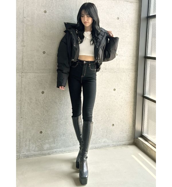 GYDA「GYGY embroideryダウンコート」|ダウン|