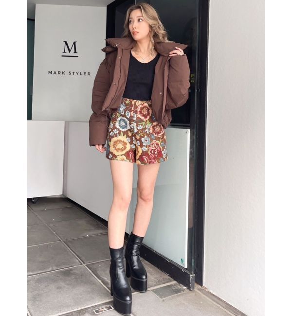 GYDA「GYGY embroideryダウンコート」|ダウン|