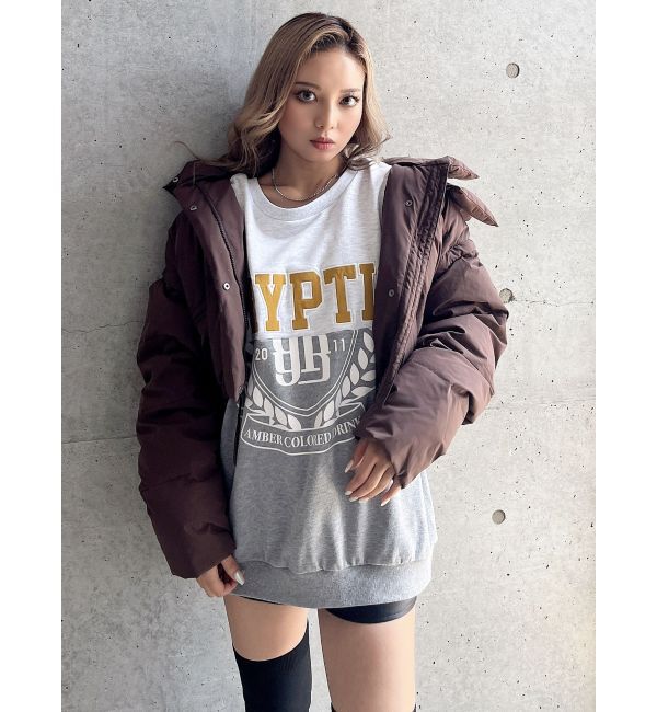 GYDA「GYGY embroideryダウンコート」|ダウン|