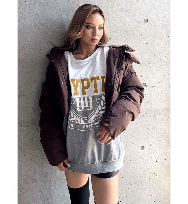 GYDA「GYGY embroideryダウンコート」|ダウン|