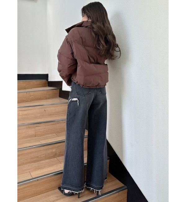 GYDA「GYGY embroideryダウンコート」|ダウン|