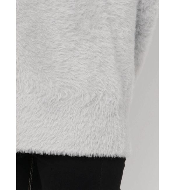 GYDA「GYGYプレートシャギーポロニットチュニック」|ニット・セーター|