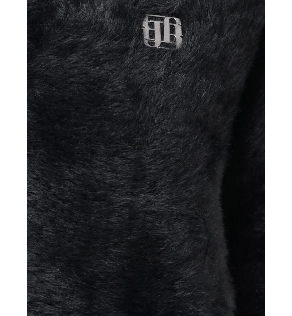 GYDA「GYGYプレートシャギーポロニットチュニック」|ニット・セーター|